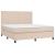Pat box spring cu saltea, cappuccino, 160x200cm piele ecologică GartenMobel Dekor
