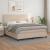 Pat box spring cu saltea, cappuccino, 160x200cm piele ecologică GartenMobel Dekor
