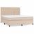 Pat box spring cu saltea, cappuccino, 160x200cm piele ecologică GartenMobel Dekor