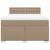 Pat box spring cu saltea, cappuccino, 160x200cm piele ecologică GartenMobel Dekor