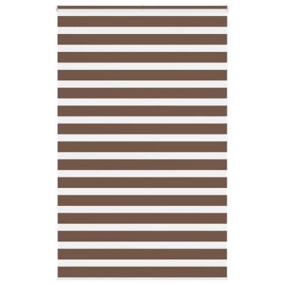 Jaluzea tip zebra maro lățime țesătură 145,9 cm poliester GartenMobel Dekor