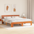 Cadru de Pat cu Headboard Maro Cerat 200x200 cm Lemn Masiv Pin GartenMobel Dekor