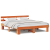 Cadru de Pat cu Headboard Maro Cerat 200x200 cm Lemn Masiv Pin GartenMobel Dekor