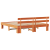 Cadru de Pat cu Headboard Maro Cerat 200x200 cm Lemn Masiv Pin GartenMobel Dekor