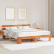 Cadru de Pat cu Headboard Maro Cerat 200x200 cm Lemn Masiv Pin GartenMobel Dekor