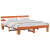 Cadru de Pat cu Headboard Maro Cerat 200x200 cm Lemn Masiv Pin GartenMobel Dekor