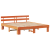 Cadru de Pat cu Headboard Maro Cerat 200x200 cm Lemn Masiv Pin GartenMobel Dekor