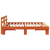 Cadru de Pat cu Headboard Maro Cerat 200x200 cm Lemn Masiv Pin GartenMobel Dekor