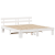 Cadru de pat cu cap de pat alb 180x200 cm din lemn solid de pin GartenMobel Dekor