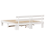 Cadru de pat cu cap de pat alb 180x200 cm din lemn solid de pin GartenMobel Dekor