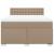 Pat box spring cu saltea, cappuccino, 160x200cm piele ecologică GartenMobel Dekor