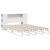 Pat cu bibliotecă fără saltea, alb, 135x190 cm, lemn masiv GartenMobel Dekor