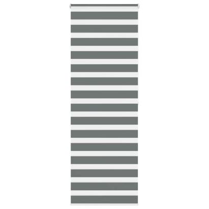 Jaluzea tip zebra gri închis lățime țesătură 80,9 cm poliester GartenMobel Dekor