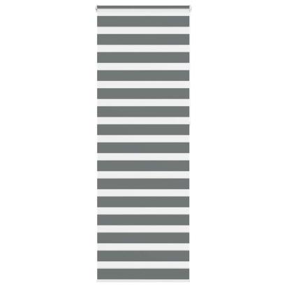 Jaluzea tip zebra gri închis lățime țesătură 65,9 cm poliester GartenMobel Dekor