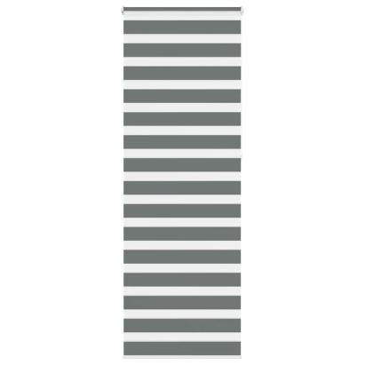 Jaluzea tip zebra gri închis lățime țesătură 75,9 cm poliester GartenMobel Dekor