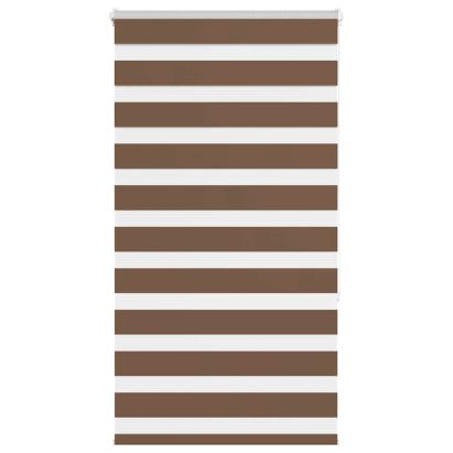Jaluzea tip zebra maro lățime țesătură 75,9 cm poliester GartenMobel Dekor
