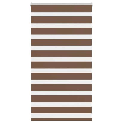 Jaluzea tip zebra maro lățime țesătură 85,9 cm poliester GartenMobel Dekor