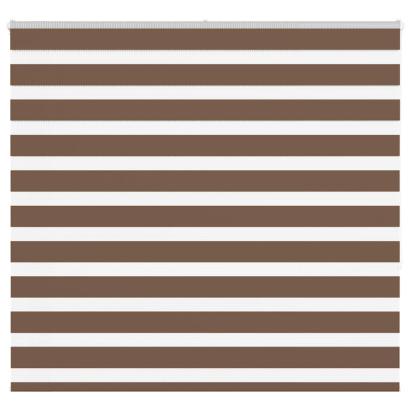 Jaluzea tip zebra maro lățime țesătură 155,9 cm poliester GartenMobel Dekor