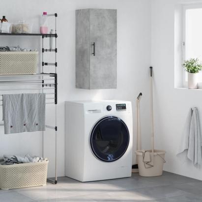 Dulap montat pe perete, gri beton, 34,5x34x90 cm GartenMobel Dekor