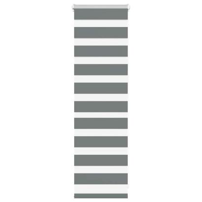 Jaluzea tip zebra gri închis lățime țesătură 45,9 cm poliester GartenMobel Dekor