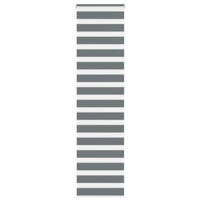 Jaluzea tip zebra gri închis lățime țesătură 60,9 cm poliester GartenMobel Dekor