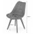 Set 4 scaune bucatarie/living, Artool, Mark, PP, lemn, gri si negru, 49x55.5x82.5 cm GartenVIP DiyLine