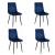 Set 4 scaune bucatarie/living, Artool, Libra, catifea, metal, bleumarin si negru, 44x40x88.5 cm GartenVIP DiyLine