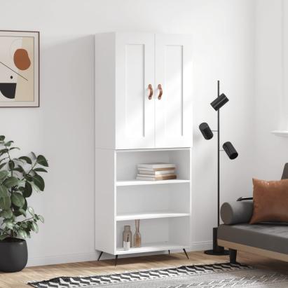 Dulap înalt, alb, 69,5x34x180 cm, lemn compozit GartenMobel Dekor