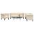 Set de canapele, 3 piese, crem, material GartenMobel Dekor