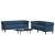 Set canapele, 2 piese, albastru, material textil GartenMobel Dekor