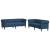 Set canapele, 2 piese, albastru, material textil GartenMobel Dekor