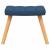 Scaun de relaxare cu taburet, albastru, textil GartenMobel Dekor
