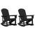 Fotolii Adirondack Marmite 2 pcs Negru 73.5 x 92 x 90 cm HDPE GartenMobel Dekor