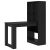 Birou cu raft cu depozitare Stejar negru 122 x 67 x 145 cm GartenMobel Dekor