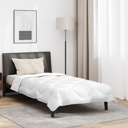 Duvet cu Perne Altele cu pernă 2 pcs Alb 155 x 220 cm Microfibră GartenMobel Dekor