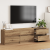 Cabinet TV cu lumini cu bandă LED cu sertar cu depozitare Maro 181 x 34 x 50 cm GartenMobel Dekor
