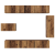 Set comodă TV 8 pcs Lemn vechi 30.5 x 30 x 90 cm Lemn compozit GartenMobel Dekor