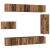 Set comodă TV 8 pcs Lemn vechi 30.5 x 30 x 90 cm Lemn compozit GartenMobel Dekor