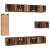 Set comodă TV 8 pcs Lemn vechi 30.5 x 30 x 90 cm Lemn compozit GartenMobel Dekor