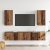 Set comodă TV 4 pcs Lemn vechi 160 x 30 x 30 cm Lemn compozit GartenMobel Dekor