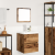 Set de mobilier pentru baie 3 pcs Stejar Artisan și Alb Mediu GartenMobel Dekor
