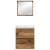 Set de mobilier pentru baie 3 pcs Stejar Artisan și Alb Mediu GartenMobel Dekor