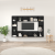 Set comodă TV 4 pcs Negru 37 x 37 x 142.5 cm Lemn compozit GartenMobel Dekor