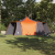 Cort cu acoperiș Gri și Portocalie 492 x 492 x 275 cm Poliester GartenMobel Dekor