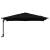 Parasol de Grădină Negru 248.5 x 247.5 x 160 cm țesătură GartenMobel Dekor