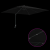 Parasol de Grădină Negru 248.5 x 247.5 x 160 cm țesătură GartenMobel Dekor