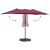 Parasol de Grădină Roșu bordo 385 x 209 x 244 cm țesătură GartenMobel Dekor