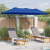 Parasol de Grădină albastru 380 x 196 x 235 cm GartenMobel Dekor