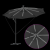 Parasol banana cu brațe cu blocare Antracit 294 x 294 x 248 cm GartenMobel Dekor