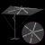 Parasol banana cu brațe cu blocare Antracit 294 x 200 x 254 cm GartenMobel Dekor